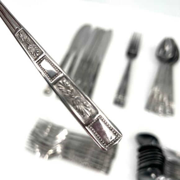 36 vintage Lifetime japan stainless steel flatware set - Picture 5 of 9